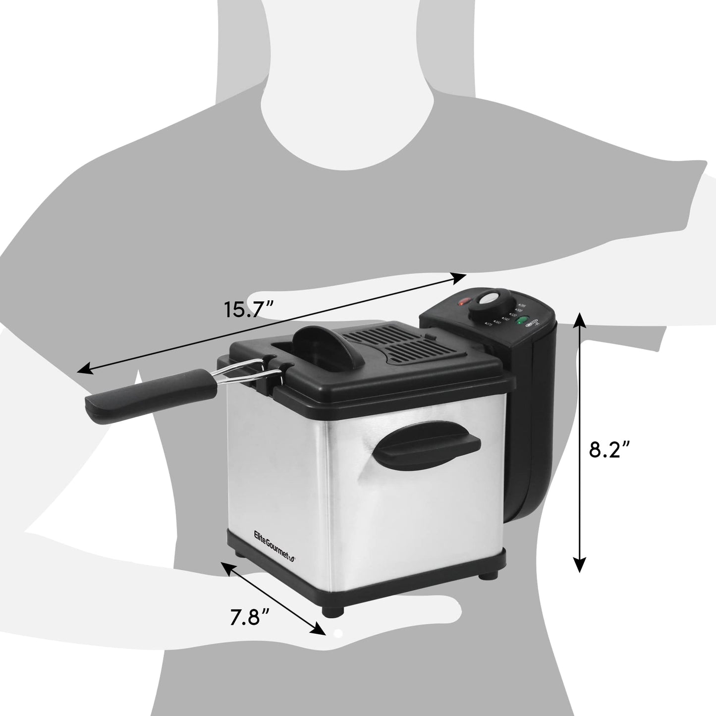 1.6 Quart Elite Gourmet Electric Deep Fryer