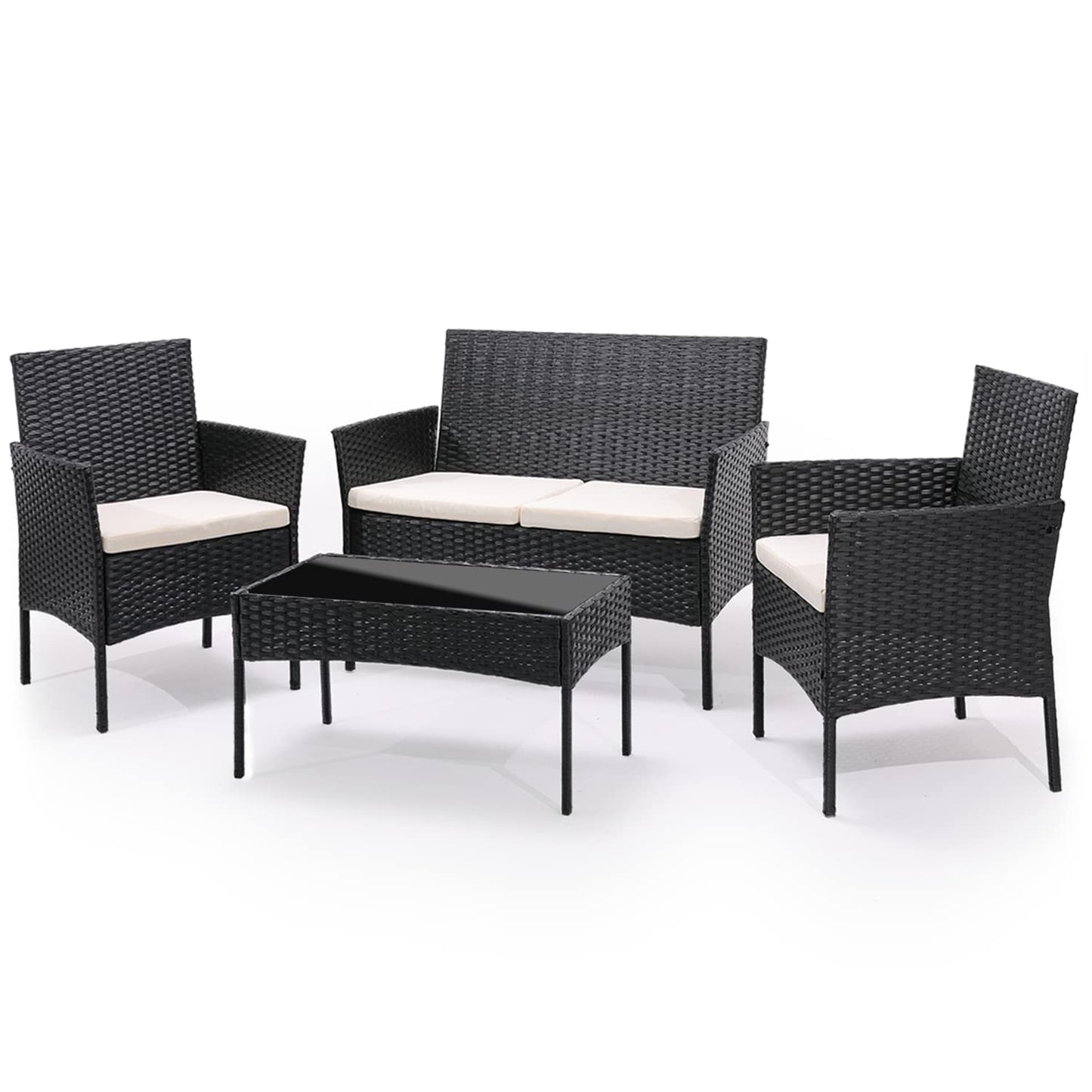 MoNiBloom 4-Piece Patio Furniture Set with Cushions