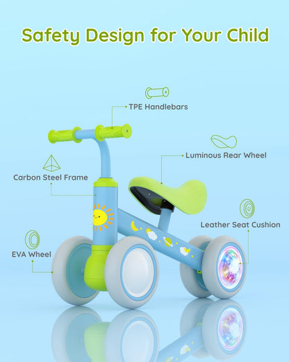 Colorful Toddler Balance Bike for 1 Year Olds