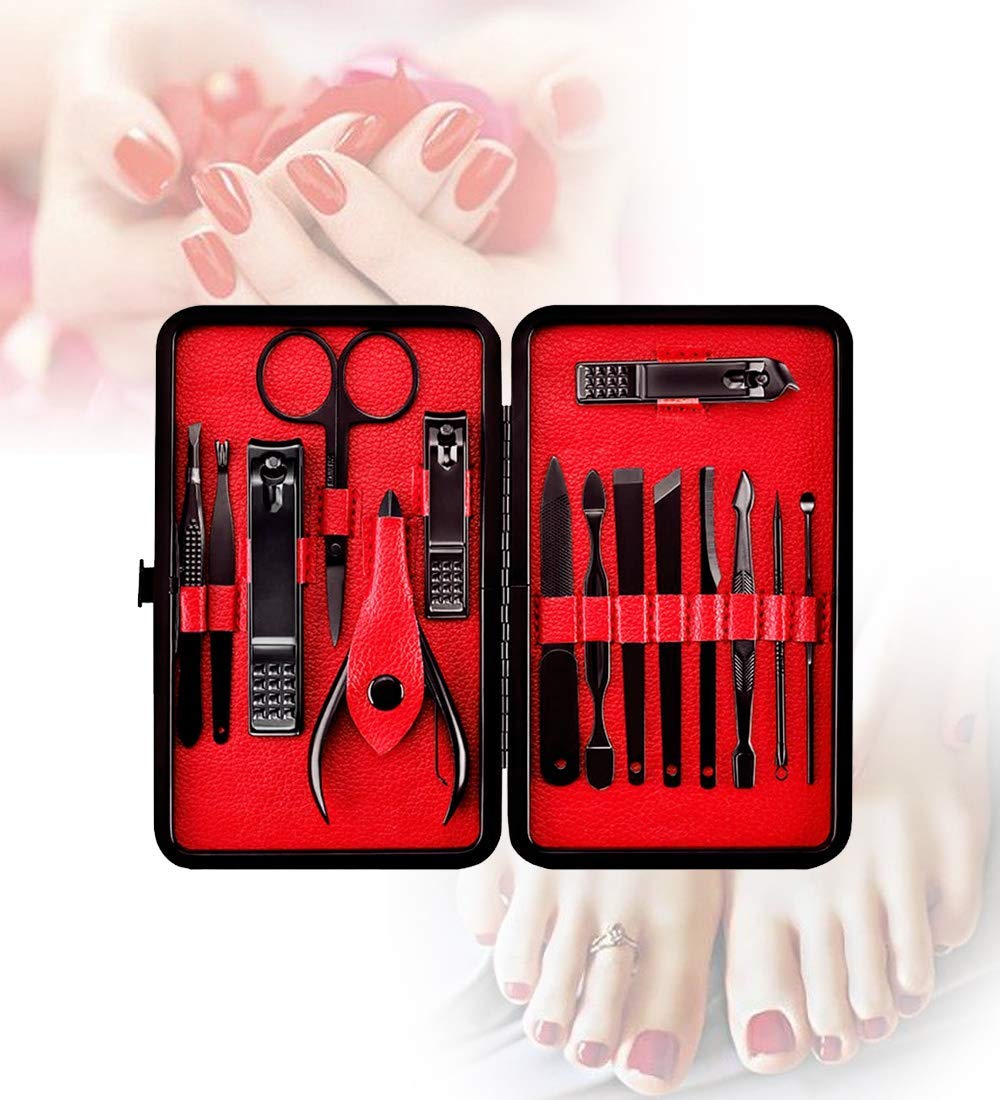 Stainless Steel Nail Clippers Pedicure Kit with Case