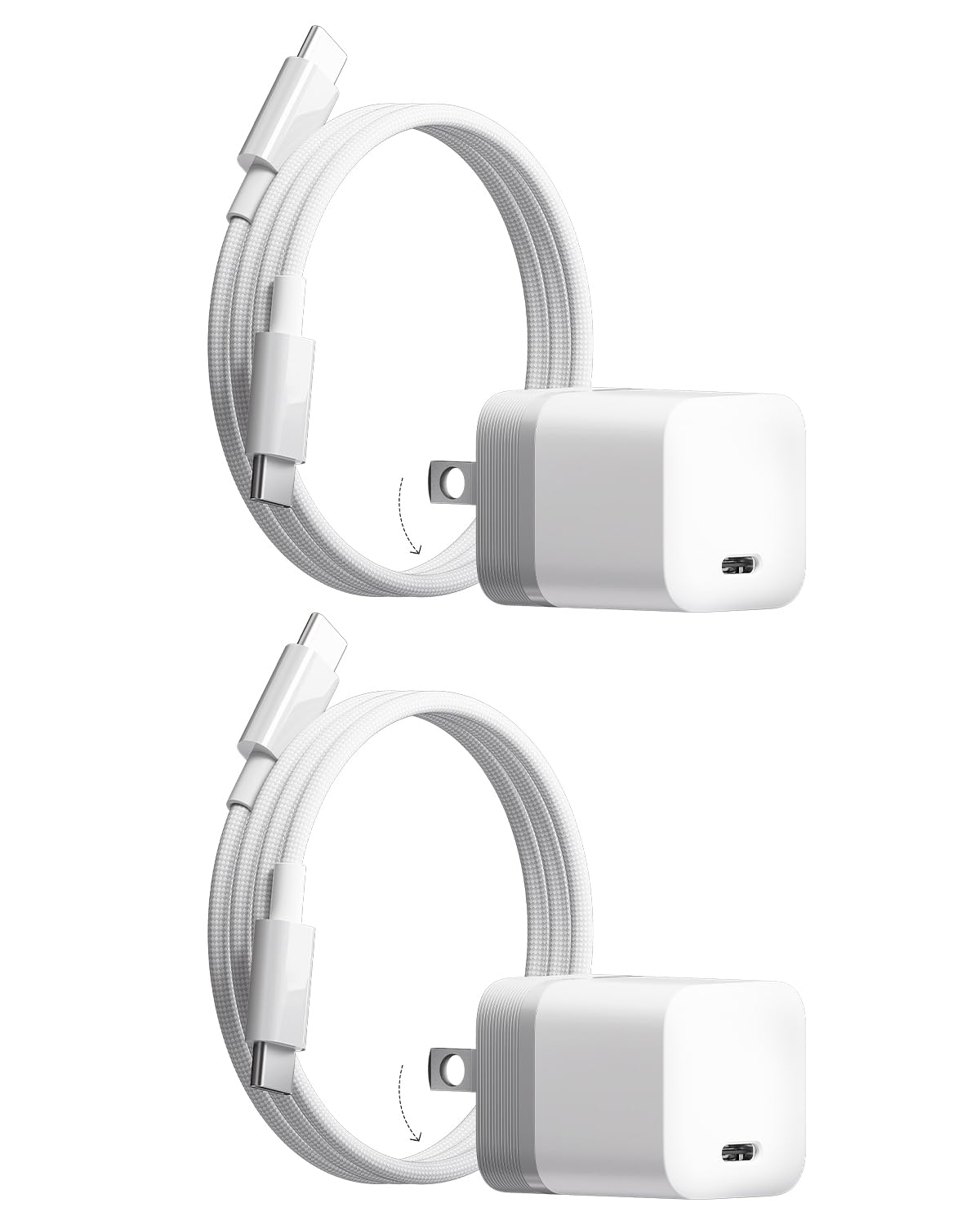2 Pack 40W GaN USB-C Fast Wall Chargers