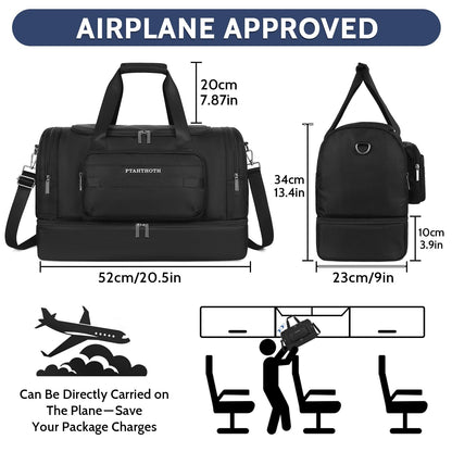 42L Carry On Duffle Bag for Travel & Gym