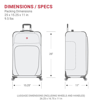 SwissGear Expandable 25-Inch Dark Grey Luggage