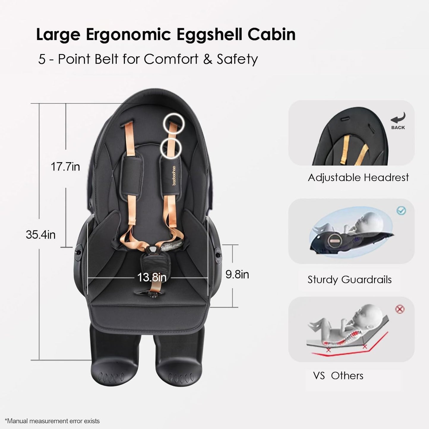 Lightweight 360° Rotatable Baby Stroller for Travel