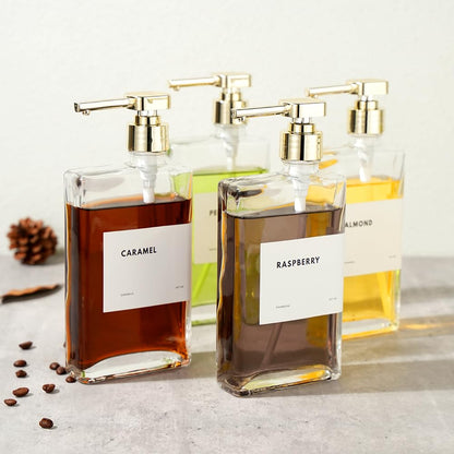 Glass Syrup Dispenser Set with Pumps - 11.8 oz