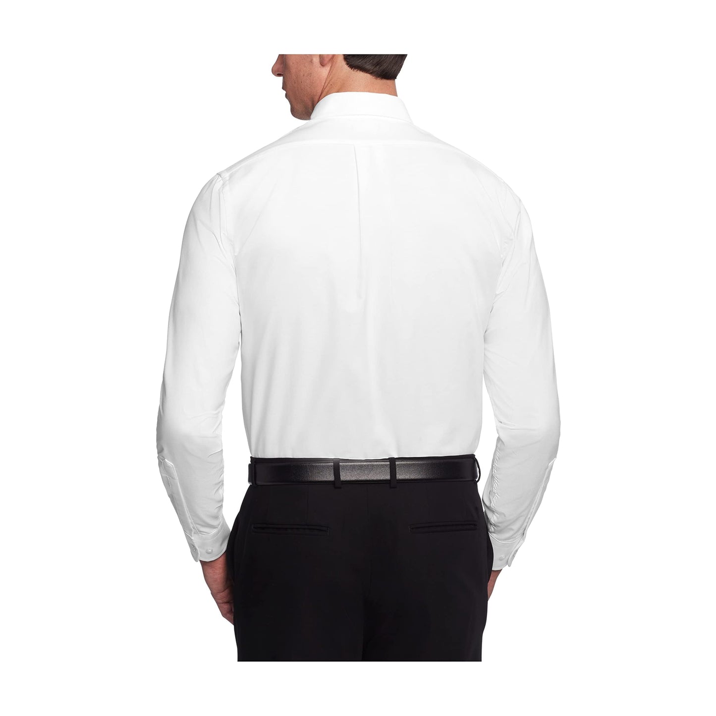 Van Heusen Men's Dress Shirt Regular Fit Oxford Solid, White, 16.5"-17" Neck 34"-35" Sleeve