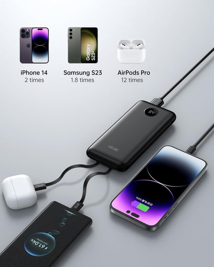 2-Pack 10000mAh Portable Charger with Fast Charging