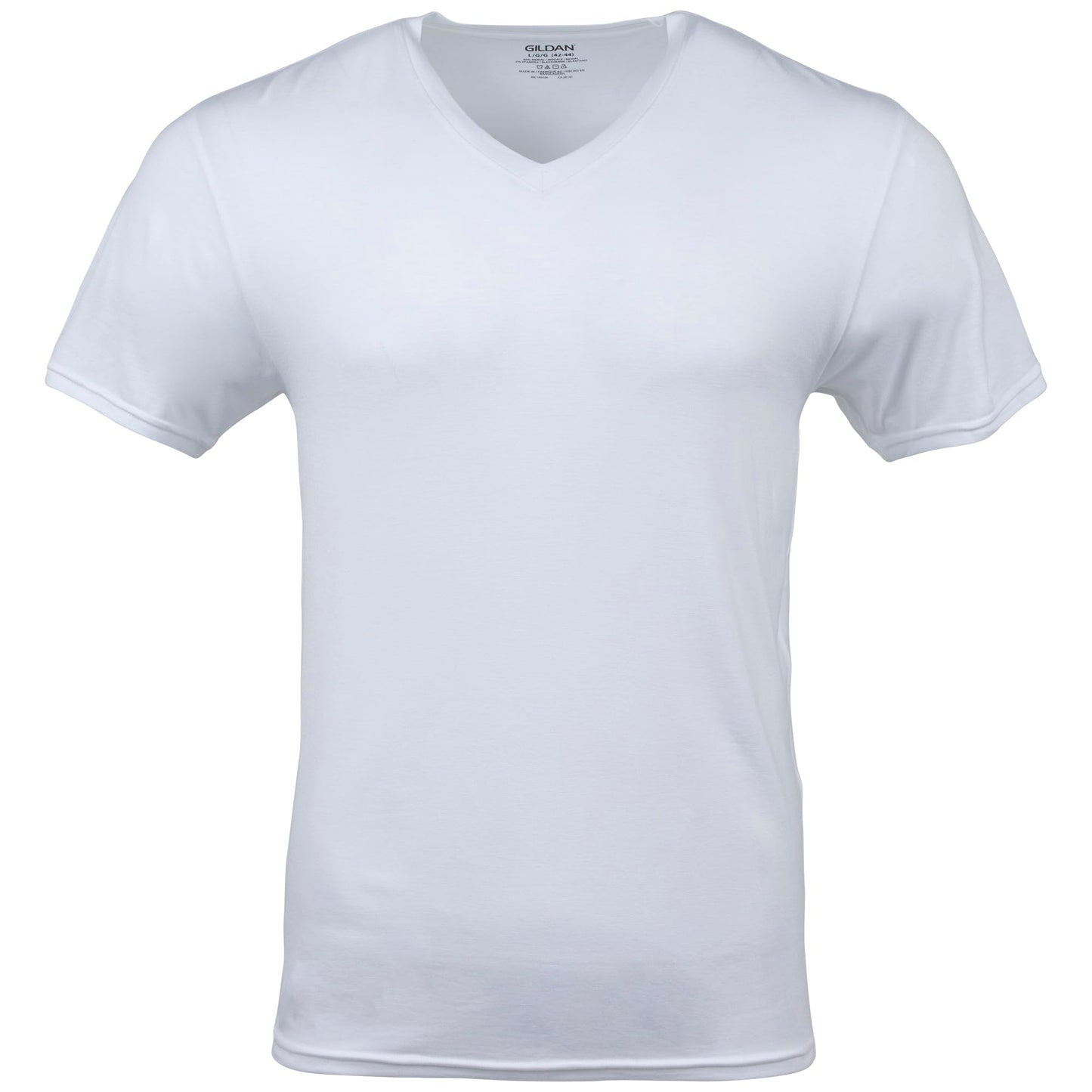 Gildan Men's V-Neck T-Shirts 6-Pack, White