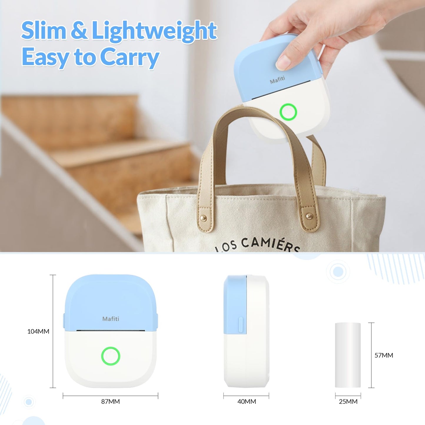 Mini Wireless Bluetooth Sticker Printer for Photos