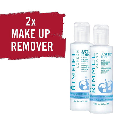 Rimmel Eye Makeup Remover, 3.4 Fl Oz, 2 Count