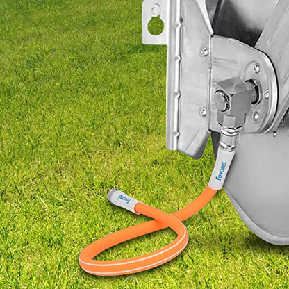 Fevone Garden Hose 3 ft x 5/8", Hose Reel Leader Hose, Lead In Water Hose, Fits Hoses/Pipes of All Replacement/Replaceable Parts, Solid Aluminum Fittings - Zero Leak