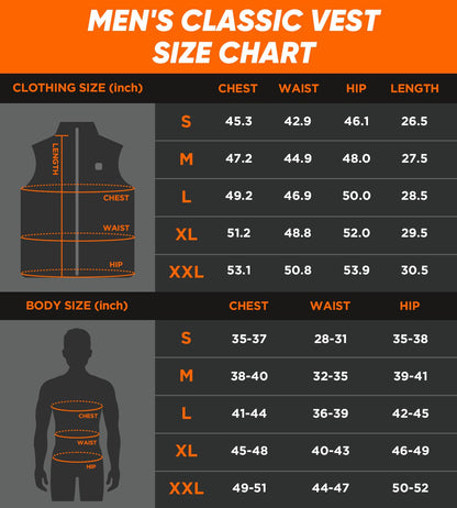 Trefoiled Lightweight Heated Puffer Vest with Battery
