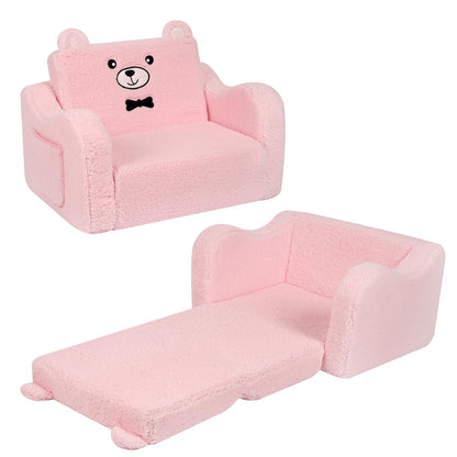 2-in-1 Toddler Convertible Sofa Lounger for Kids
