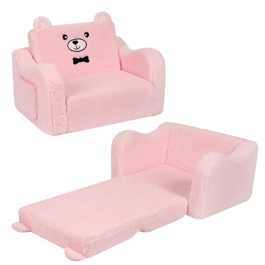 2-in-1 Toddler Convertible Sofa Lounger for Kids