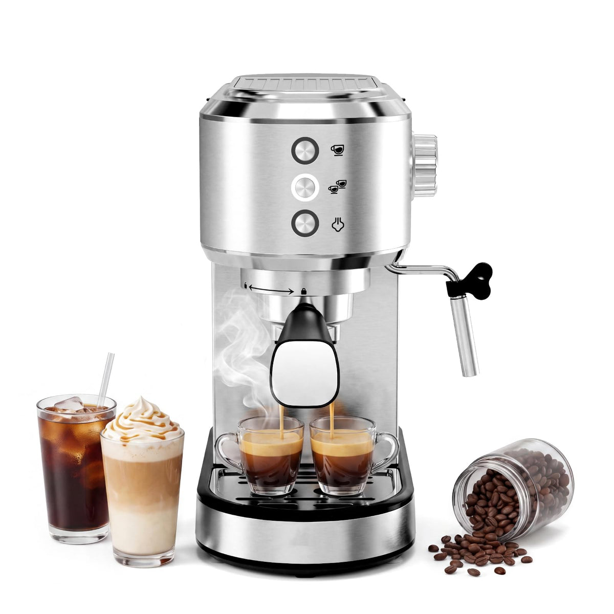20 Bar Espresso Coffee Machine with Milk Frother