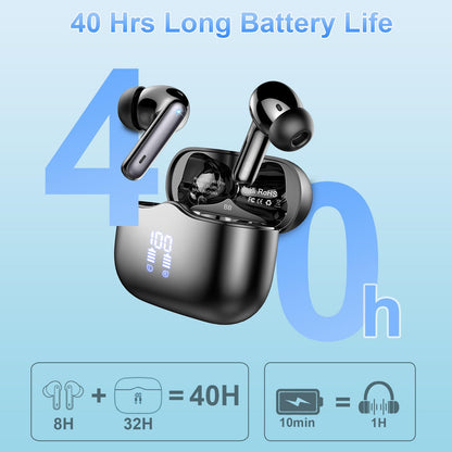 Bluetooth 5.3 Wireless Earbuds with Noise Cancelling