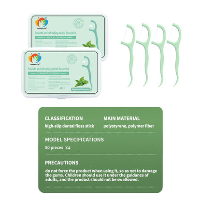 Mint Floss Picks with Travel Cases - 200 Count
