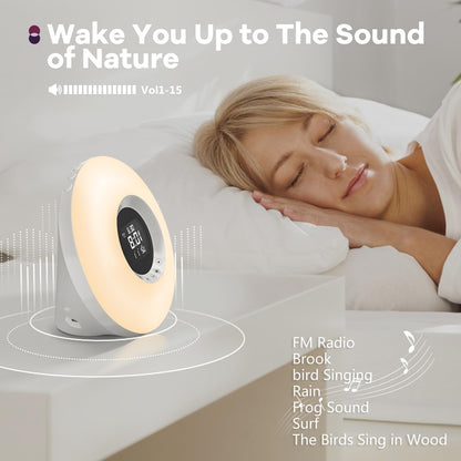 Sunrise Alarm Clock with Wake Light & Sounds