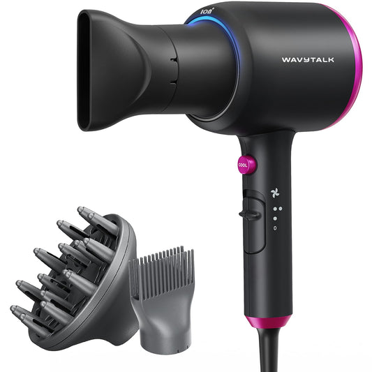 Wavytalk Ionic Hair Dryer with Diffuser, 1875W