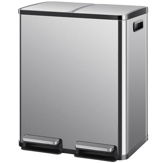 8 Gallon Stainless Steel Trash Can with Lid