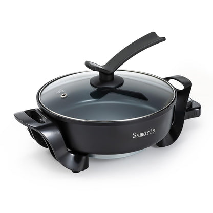 3 Quart Electric Skillet with Tempered Glass Lid
