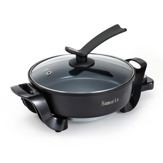 3 Quart Electric Skillet with Tempered Glass Lid