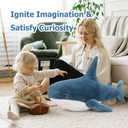 Giant Shark Plush Toy Pillow for Kids 40"