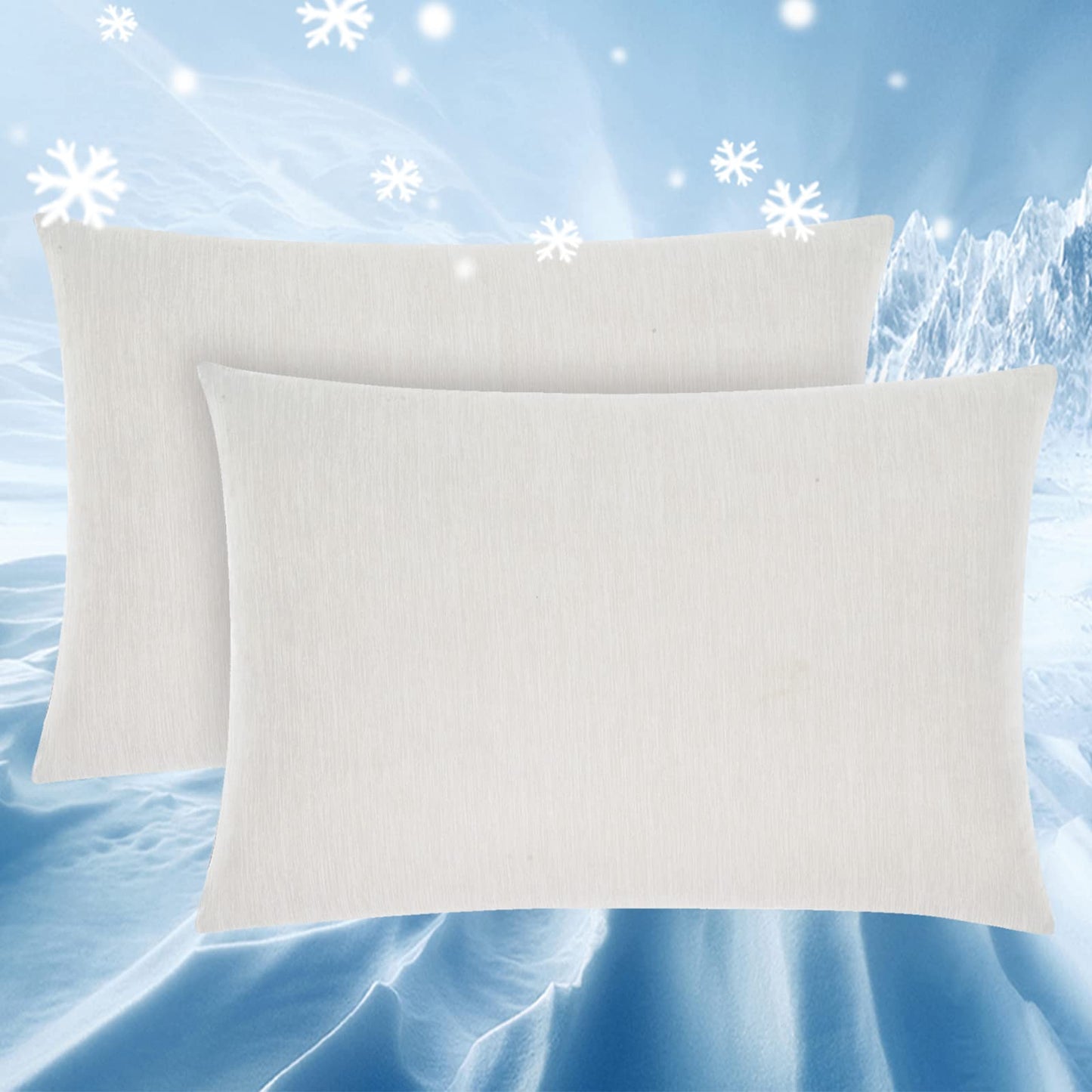 Topcee Cooling Pillow Cases, 2 Packs King Size Arc-Chill Q-Max>0.5 Ultra Soft Cool Pillowcases for Hair and Skin, Breathable Cold Pillow Case for Hot Sleepers & Night Sweats (Light Gray 20x36)