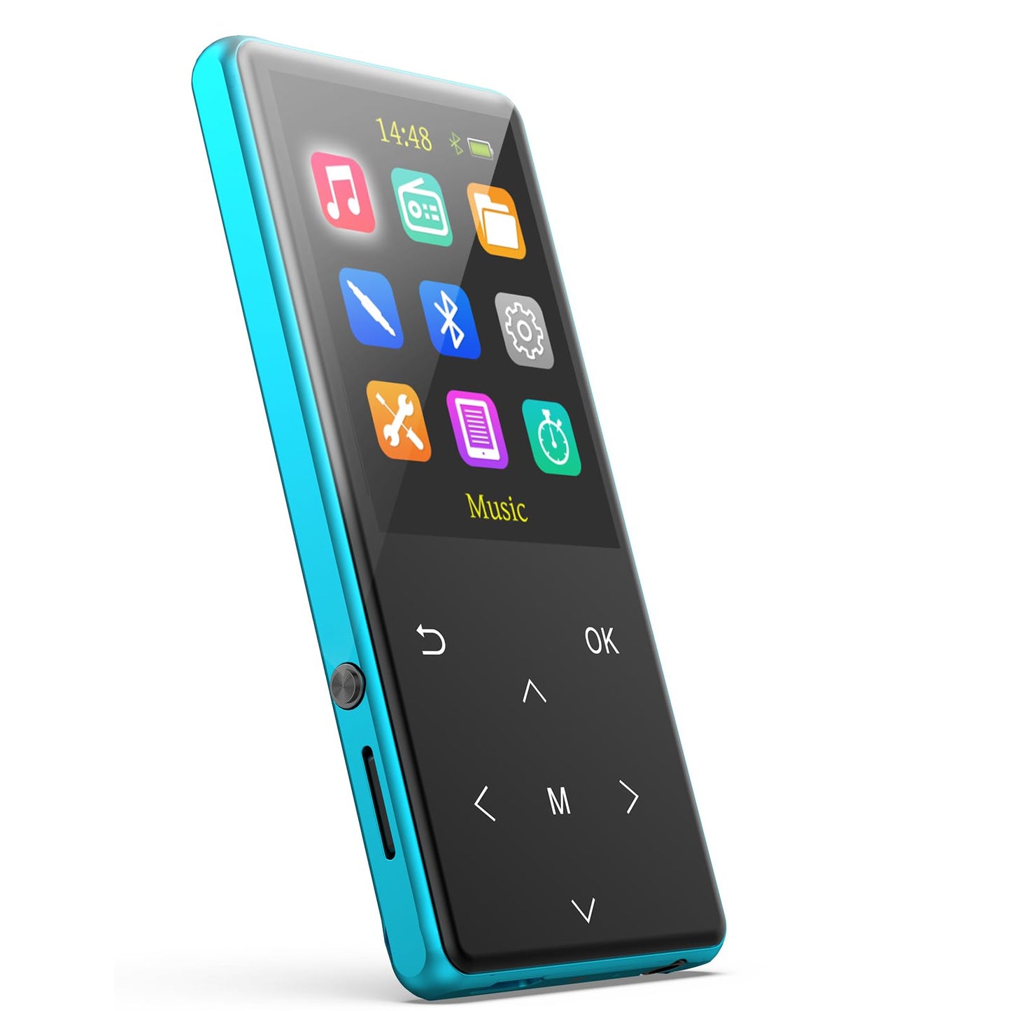 MP3 Player, 64GB MP3 Players Safuciiv MP3 with Bluetooth 5.3, 2.4 in Screen, Lossless Music Player, Support FM Recording, for Gym, Camping, Sports (Blue)