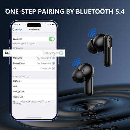 Wireless Earbuds with 42H Playtime and Microphone