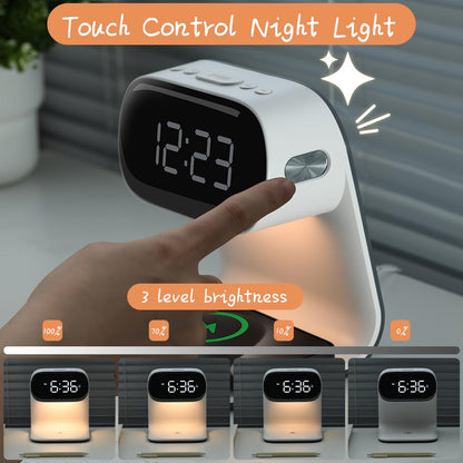 WILIT Wireless Charging Alarm Clock with Night Light