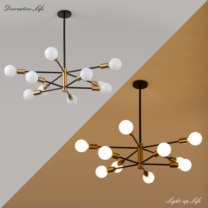 KAISITE 10-Light Modern Sputnik Chandelier