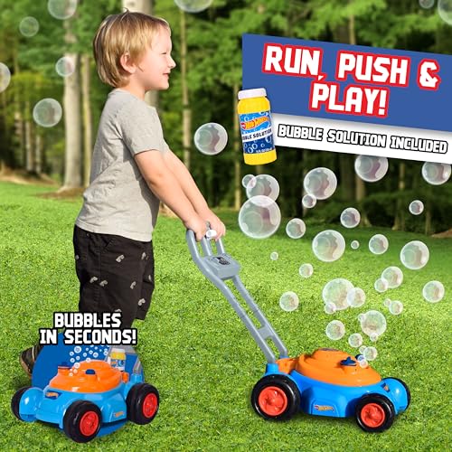 Hot Wheels Bubble Lawn Mower for Toddlers