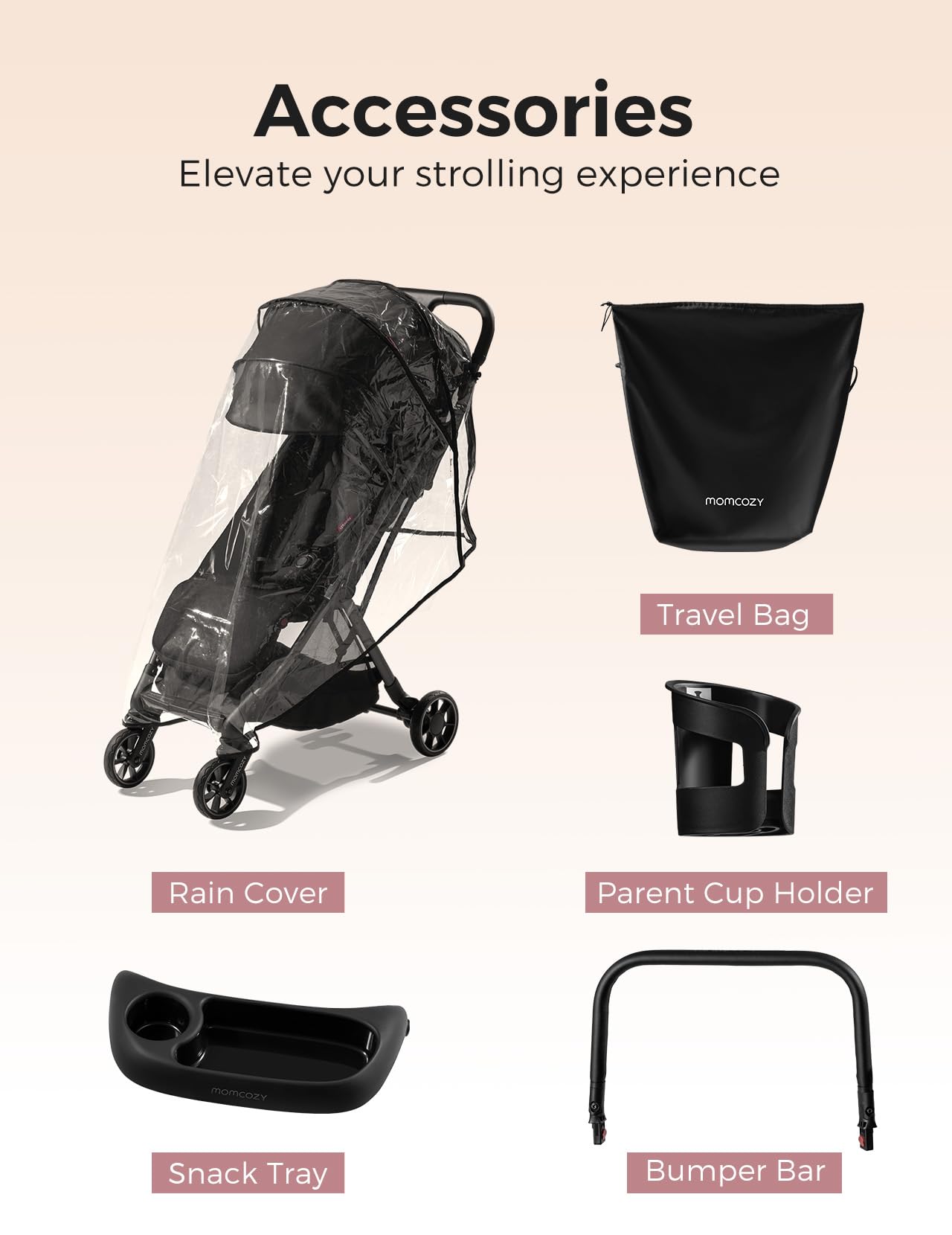 Momcozy Lightweight Compact Travel Stroller with Canopy