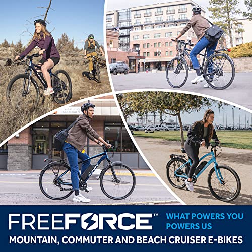 FREEFORCE Fairmount 20-in Electric Commuter Bike | Hybrid e-Bike for Adults, Thumb Throttle and Pedal Assist | for Urban City Commuting to Work or School | Matte Black