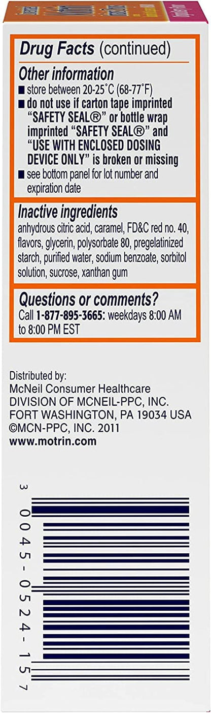 Motrin Infant Ibuprofen Drops, Berry Flavor, 2-Pack
