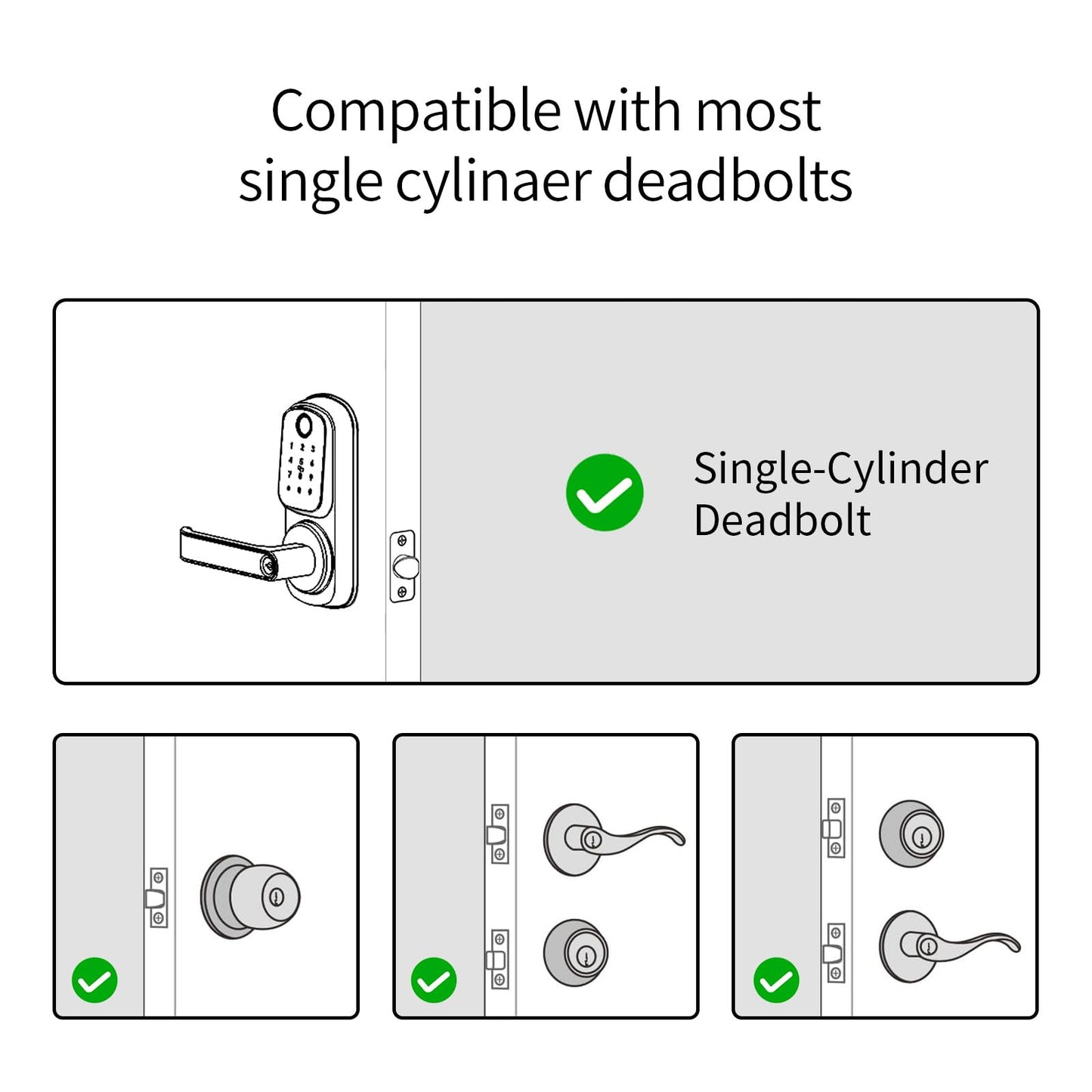 Smart Keyless Door Lock with Fingerprint & APP