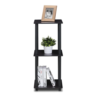 Furinno Set of 2 Dark Walnut End Tables