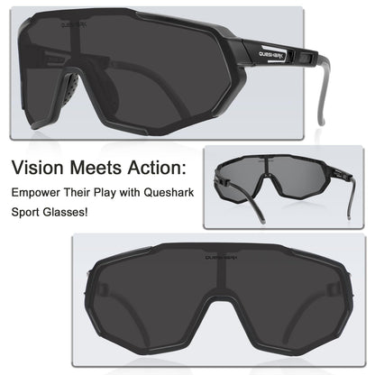 Queshark Kids Sunglasses Polarized, Youth Baseball Sunglasses for 8-16 Boys Girls, Kids Sport Glasses for Cycling Baseball