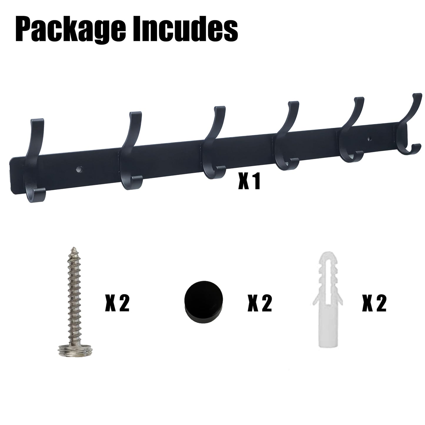 Wall Mount Coat Rack with Hooks by Lofekea