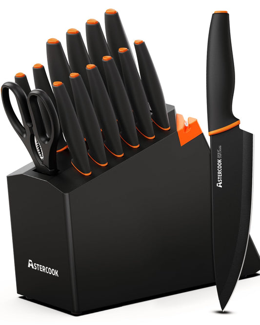 15-Piece Astercook Dishwasher Safe Knife Set