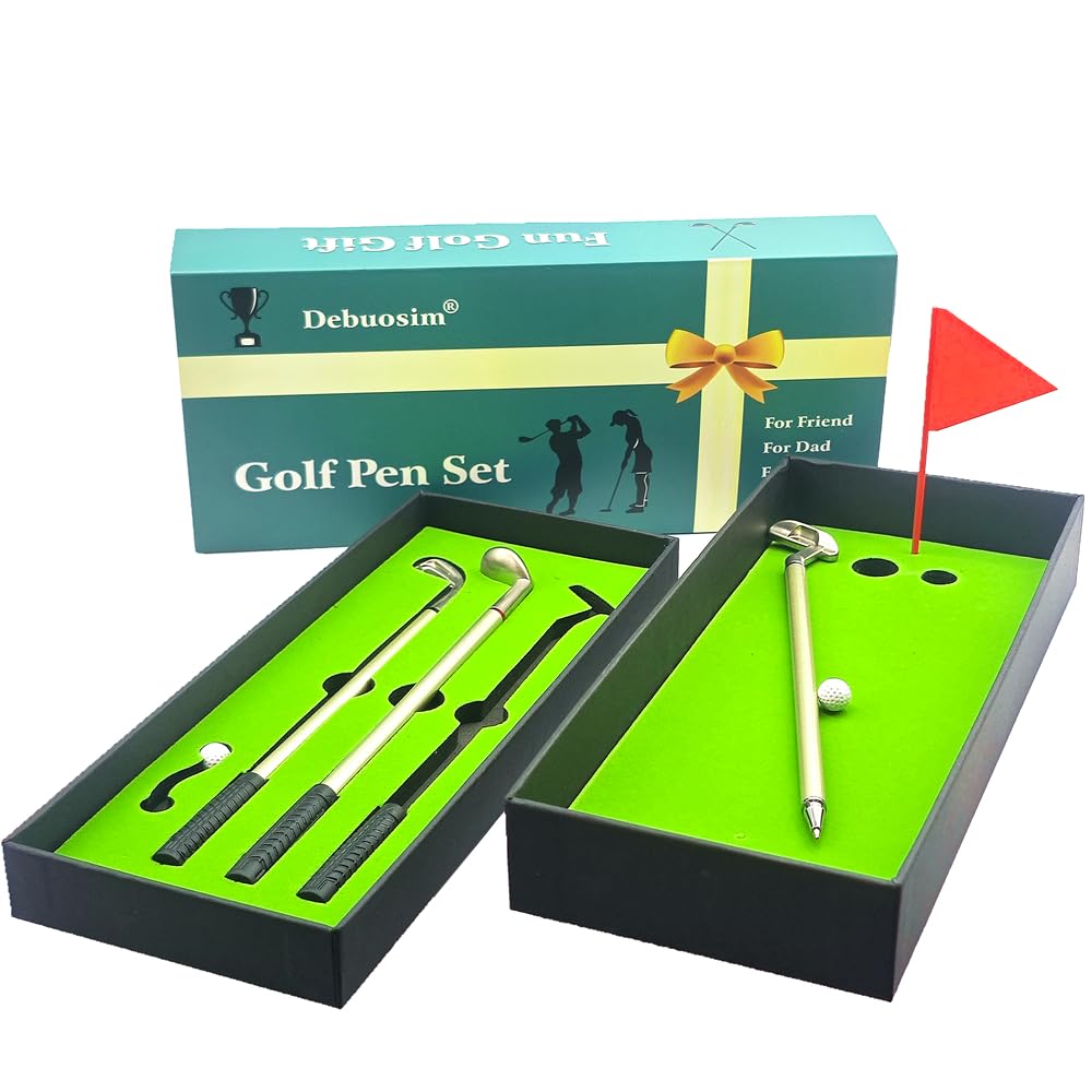 Mini Desktop Golf Pen Set with Putting Green