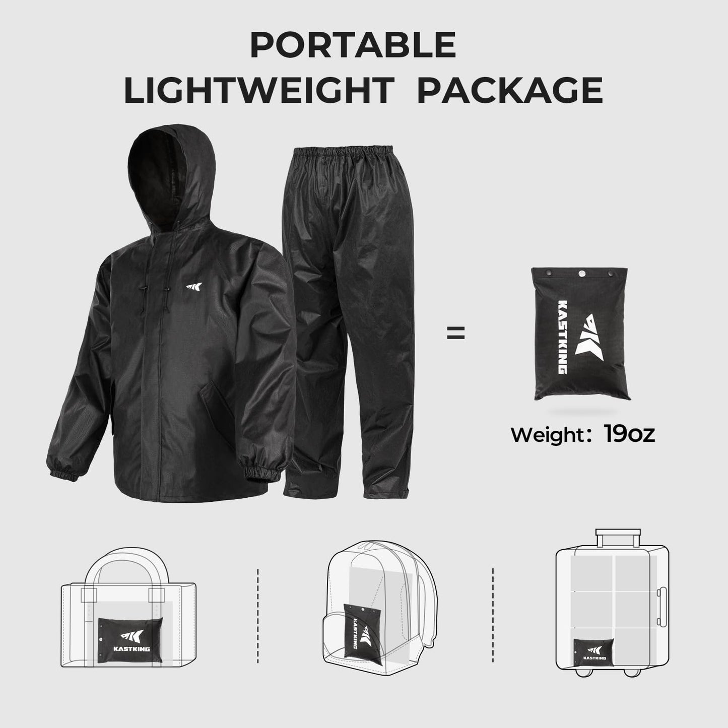 KastKing Lightweight Waterproof Rain Suit for All