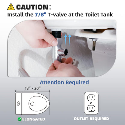 Smart Heated Bidet Toilet Seat with Dryer