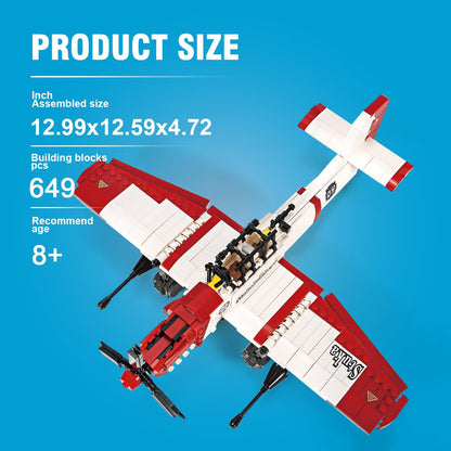 Military Airplane Building Blocks Set, 649 Pieces