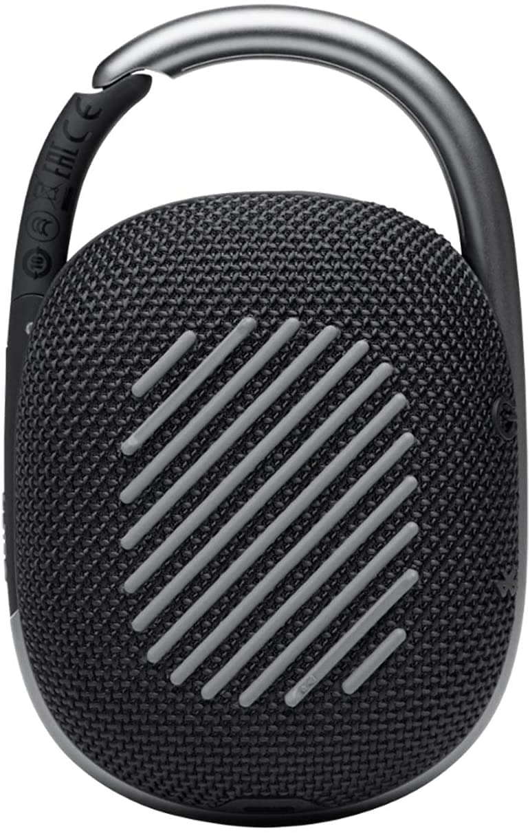 JBL Clip 4 Portable Bluetooth Wireless Speaker Bundle with divvi! Protective Hardshell Case - Black