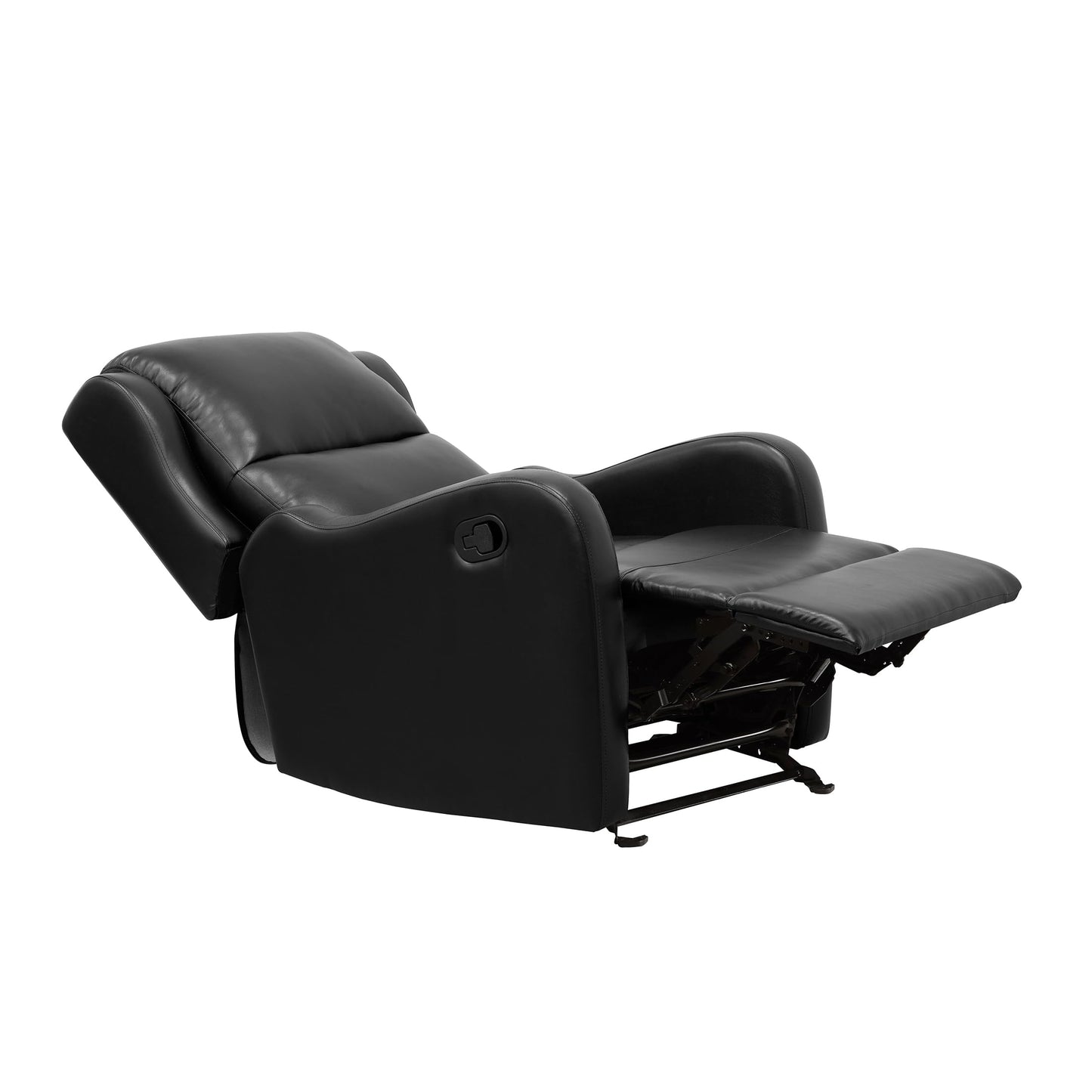 Lexicon Recliner Chair Living Room Reclining Sofa Chair, Home Theater Seating Modern Recliner, Manual Recliner Sofa Chair for Living Room/Office/Apartment, Glider Recliner, Black