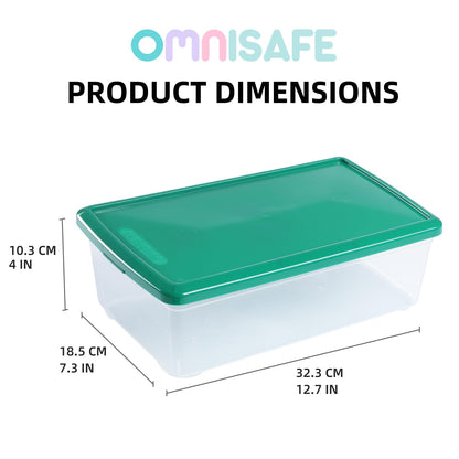OMNISAFE 12 Pack Stackable Plastic Storage Boxes