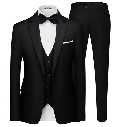 MAGE MALE Men's Slim Fit 3-Piece Suit Set