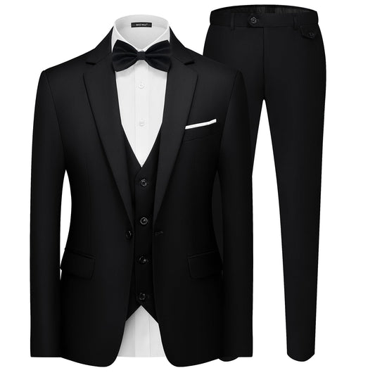 MAGE MALE Men's Slim Fit 3-Piece Suit Set